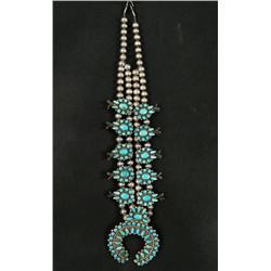 Zuni Squash blossom necklace ca 1940