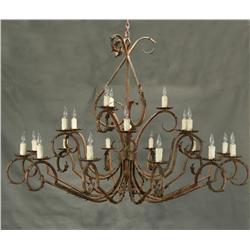 Outstanding Large Copper French Style Chandelier From the Hotel Marmont, made by Steve Handeleman