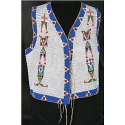19th c. Souix Plains Indian full-beaded vest