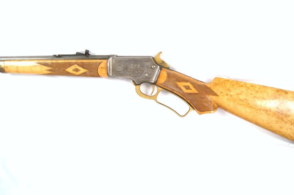 Marlin Mo 1897 Factory Engraved 22 Ser 153314 Aaa Birds Eye Maple Stock All Original Fire Guild Ha