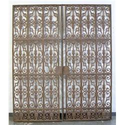 Pair of Iron Gates from historic Glendale building circa 1900.  From Bank of America Building corner