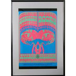 Psychedelic vintage concert poster - The Doors The Miller blues band 22"x14"