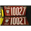 Image 2 : 7 Enameled Pennsylvania lic plates 1- 1908, 2- 1911, 2-1912, 2- 1915