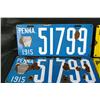 Image 4 : 7 Enameled Pennsylvania lic plates 1- 1908, 2- 1911, 2-1912, 2- 1915