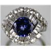 Image 2 : Platinum 2.45 ct Tanzanite & 4 ctw diamond ring