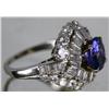 Image 3 : Platinum 2.45 ct Tanzanite & 4 ctw diamond ring