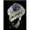 Image 4 : Platinum 2.45 ct Tanzanite & 4 ctw diamond ring