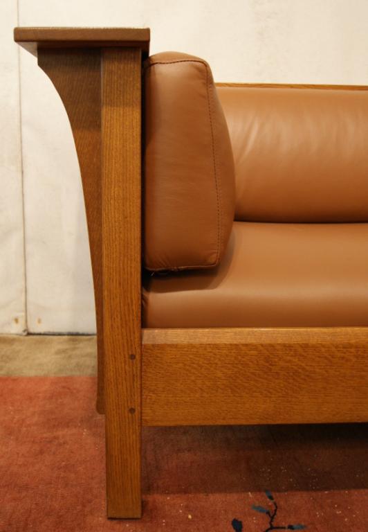 Mission "Stickley" leather sofa