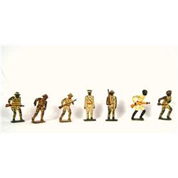 Italian Army Ethiopian War Grey Iron soldiers 1935 7 pcs.