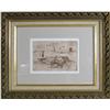 Image 1 : Borein etching "Wooden Bridge at Taos" unsigned