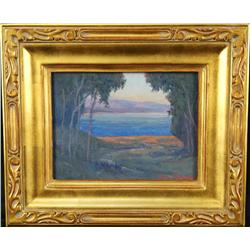 William Dorsey (1942) 6" x 8" Coastal Landscape oil on canvas