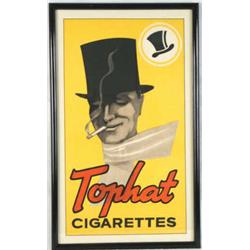 Vintage Top Hat  poster & box of cigarettes