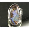 Image 2 : Boulder Opal Silver Ring w/ GLA appraisal