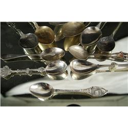 Sterling spoons - 5 large & 4 small weigh approx. 8 oz.
