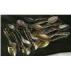 Image 2 : Sterling spoons - 5 large & 4 small weigh approx. 8 oz.