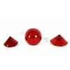 Image 1 : Ruby glass paperweights - 3 pcs 2 faceted diamond shapes an