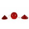 Image 2 : Ruby glass paperweights - 3 pcs 2 faceted diamond shapes an