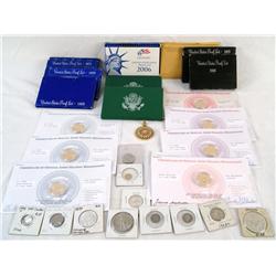 Lot of coins, US proof sets, uncirculated coins...
