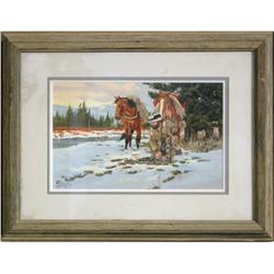 Ron Stewart (1941)  7" x 11" o/b Painting signed