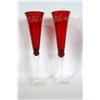 Image 5 : Ruby / clear glass 8 pcs stemware -
