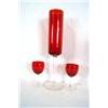Image 7 : Ruby / clear glass 8 pcs stemware -