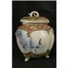 Image 2 : Covered & footed rose jar minor lid chip