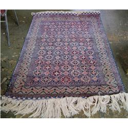 4' x 6' Blue and Pink Persian Carpet