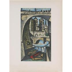 1945 Picasso View of Notre Dame Mourlot Litho
