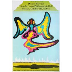 Signed Glaser Dionne Warwick Offset Lithograph