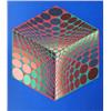 Image 1 : Signed Vasarely Cube Serigraph