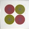 Image 1 : Signed 1972 Trova Four Circles-Red & Green Print
