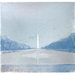 Signed Washington Monument Lithograph