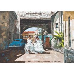 Signed Baird Princesses in the Sun Painting