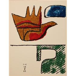 1963 Le Corbusier La Main Levee Mourlot Litho