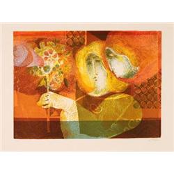 Signed Alvar Le Couple Lithograph