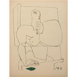 1964 Le Corbusier Athlete 7 Mourlot Lithograph