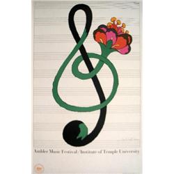 Signed Glaser Ambler Music Festival Lithograph