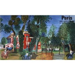 1960 Dufy Paddock-Deauville Mourlot Lithograph