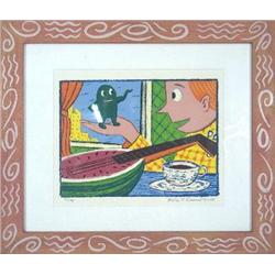 Signed Greenblat Watermelon Man Serigraph
