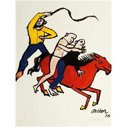 Signed 1975 Calder Circus Riders Poster