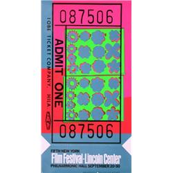 1967 Warhol Lincoln Center Ticket Serigraph