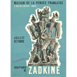 Signed Zadkine Maison de Pensee Francaise Litho