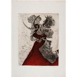 Signed 1968 Royce Danse Macabre Etching