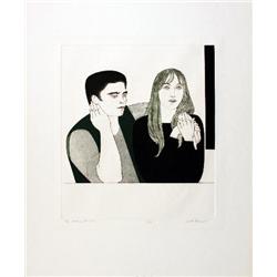 Signed 1971 Barnet The Young Couple Etching
