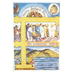 Signed Motswai Happy Fathers Day Offset Litho