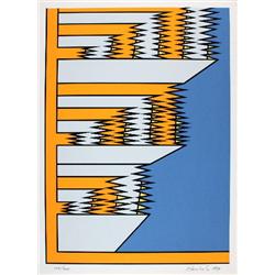 Signed 1979 Krushenick Untitled Serigraph