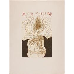 Signed Baskin Flower Etching