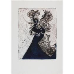 Signed 1971 Royce Danse Macbre Etching