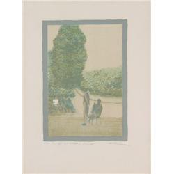 Signed Altman Parc Monceau, Paris Mourlot Litho