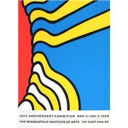Signed Krushenick Minneapolis Art Institute Poster